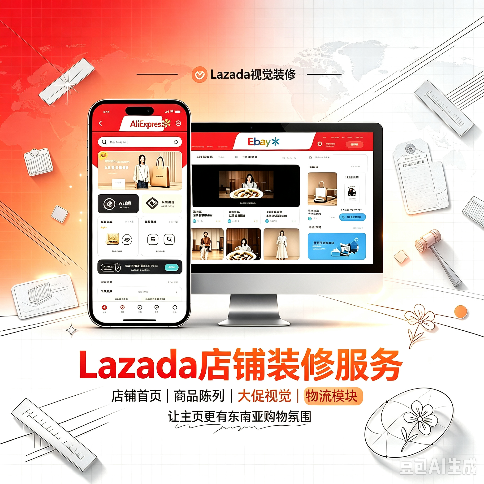 Lazada 来赞达主页装修服务封面