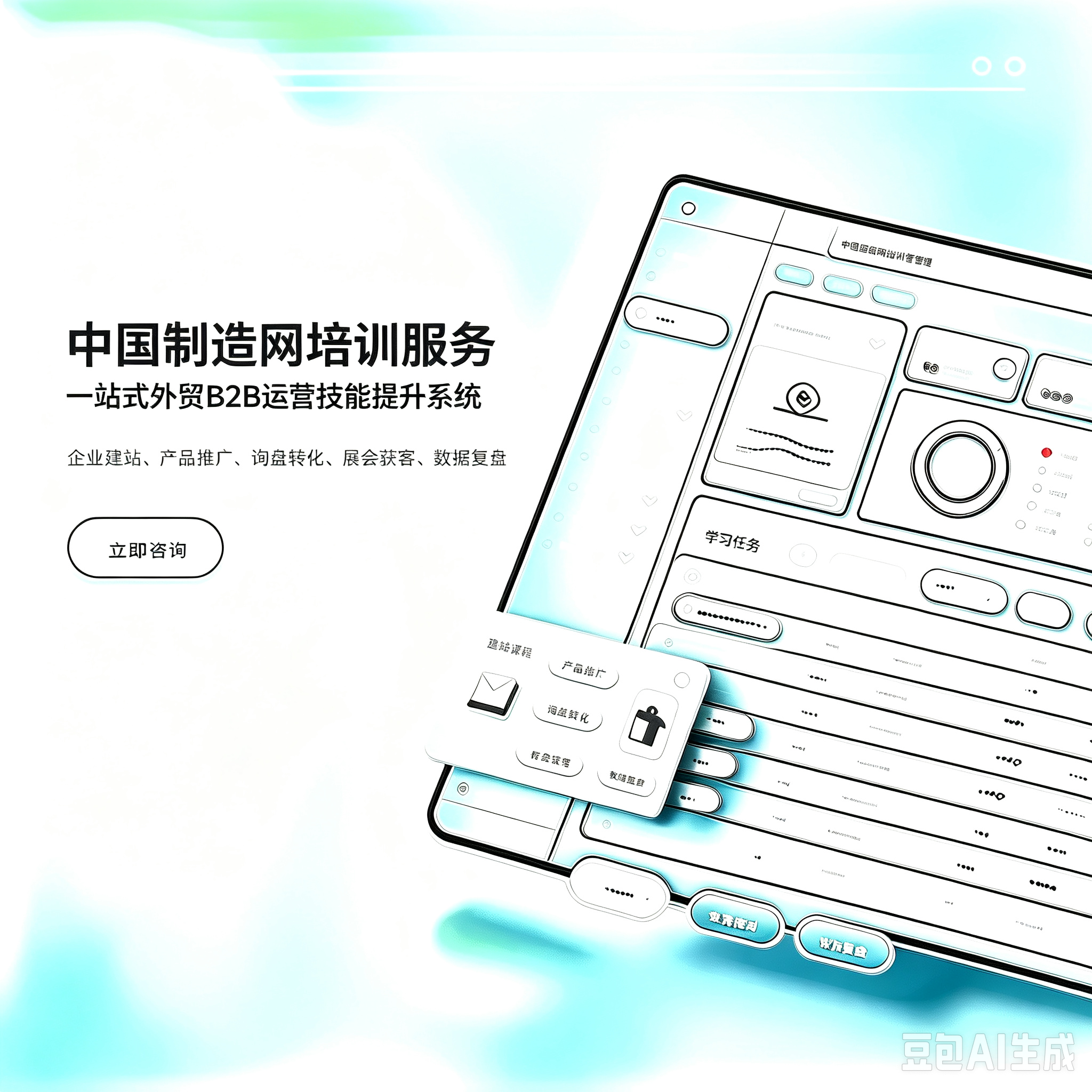 中国制造网 B2B 外贸培训服务|金牌钻石会员开店教学 产品运营 精点投推广 商机报价供应商星级外贸商家实操培训指导服务封面