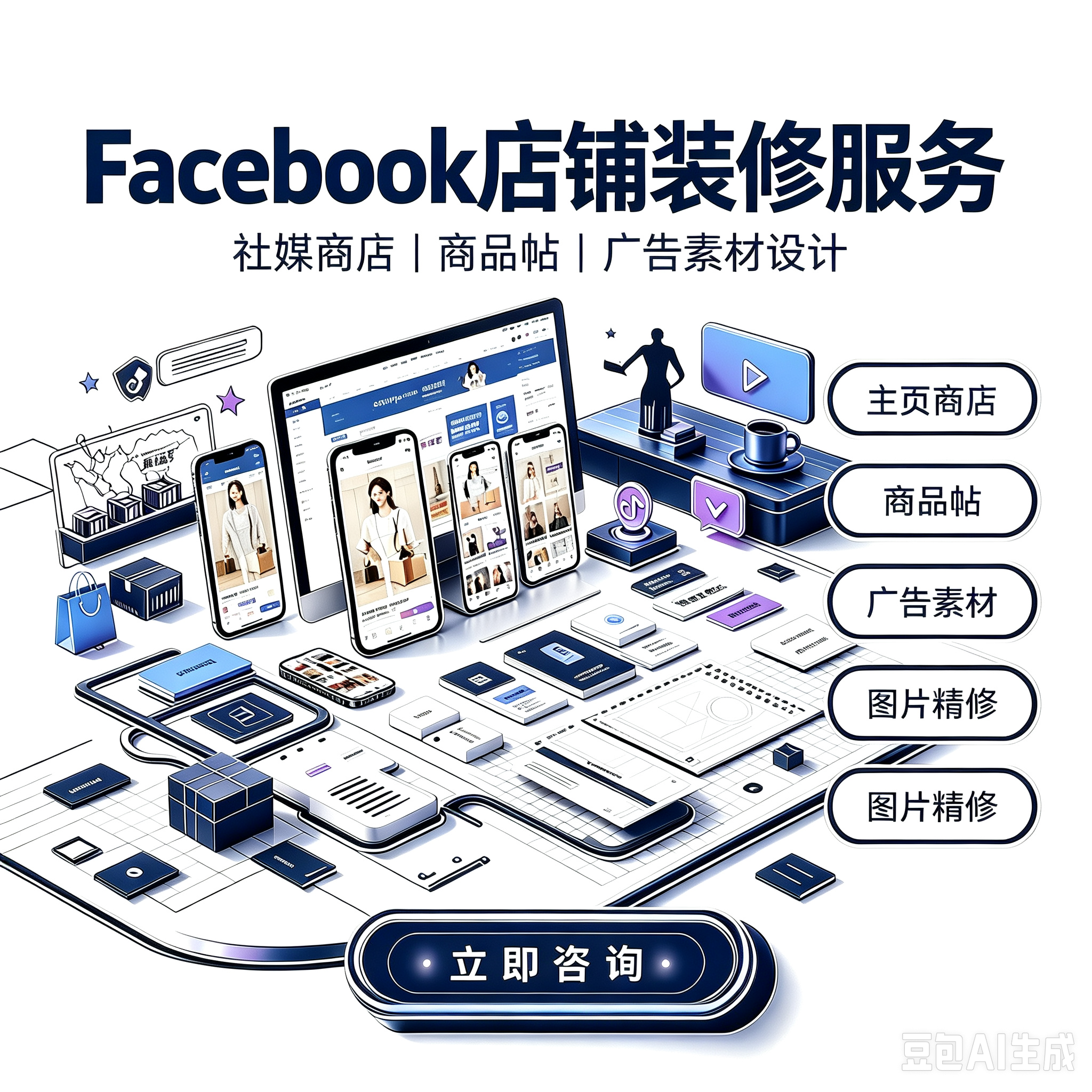 Facebook 店铺装修服务服务封面