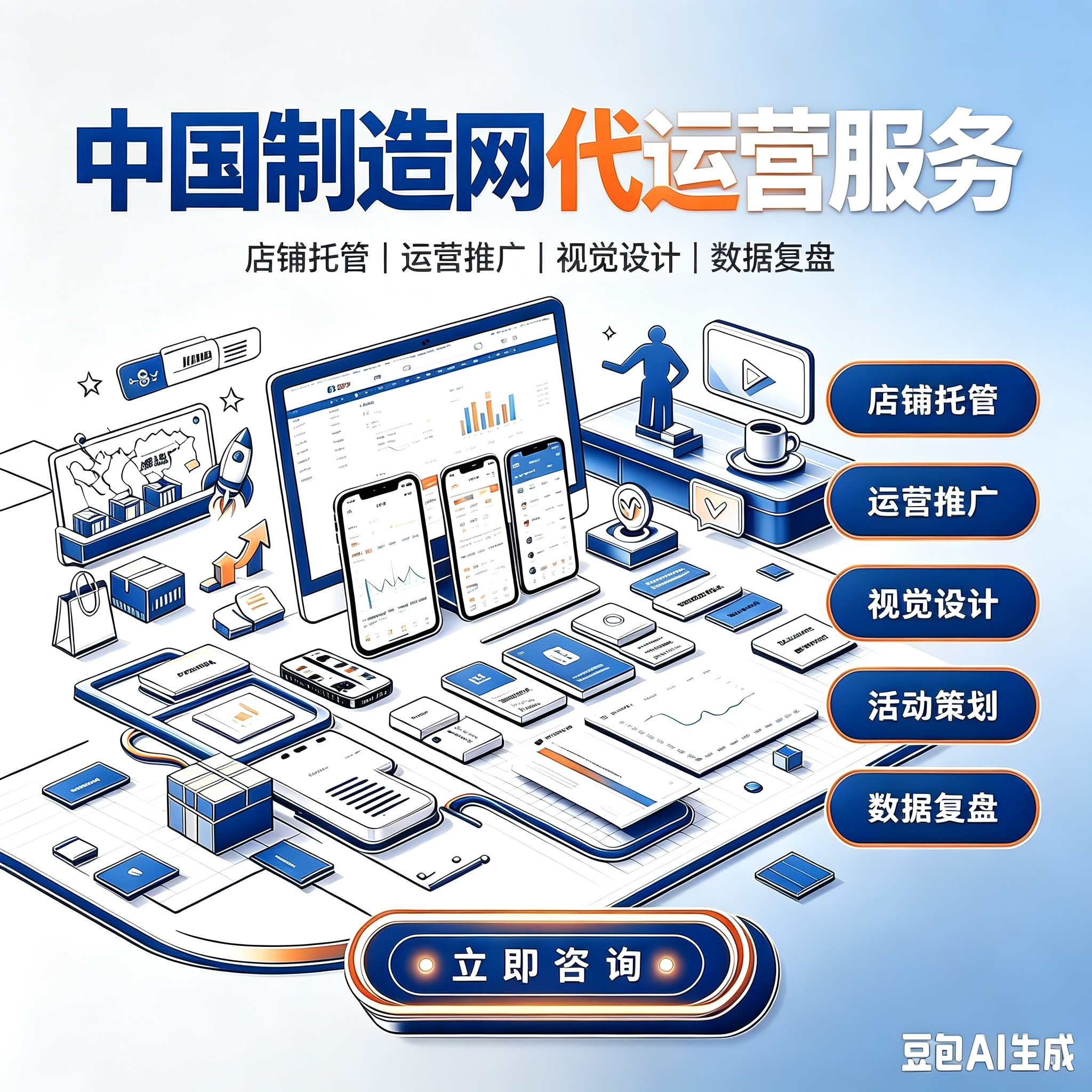 中国制造网店铺全案代运营服务服务封面