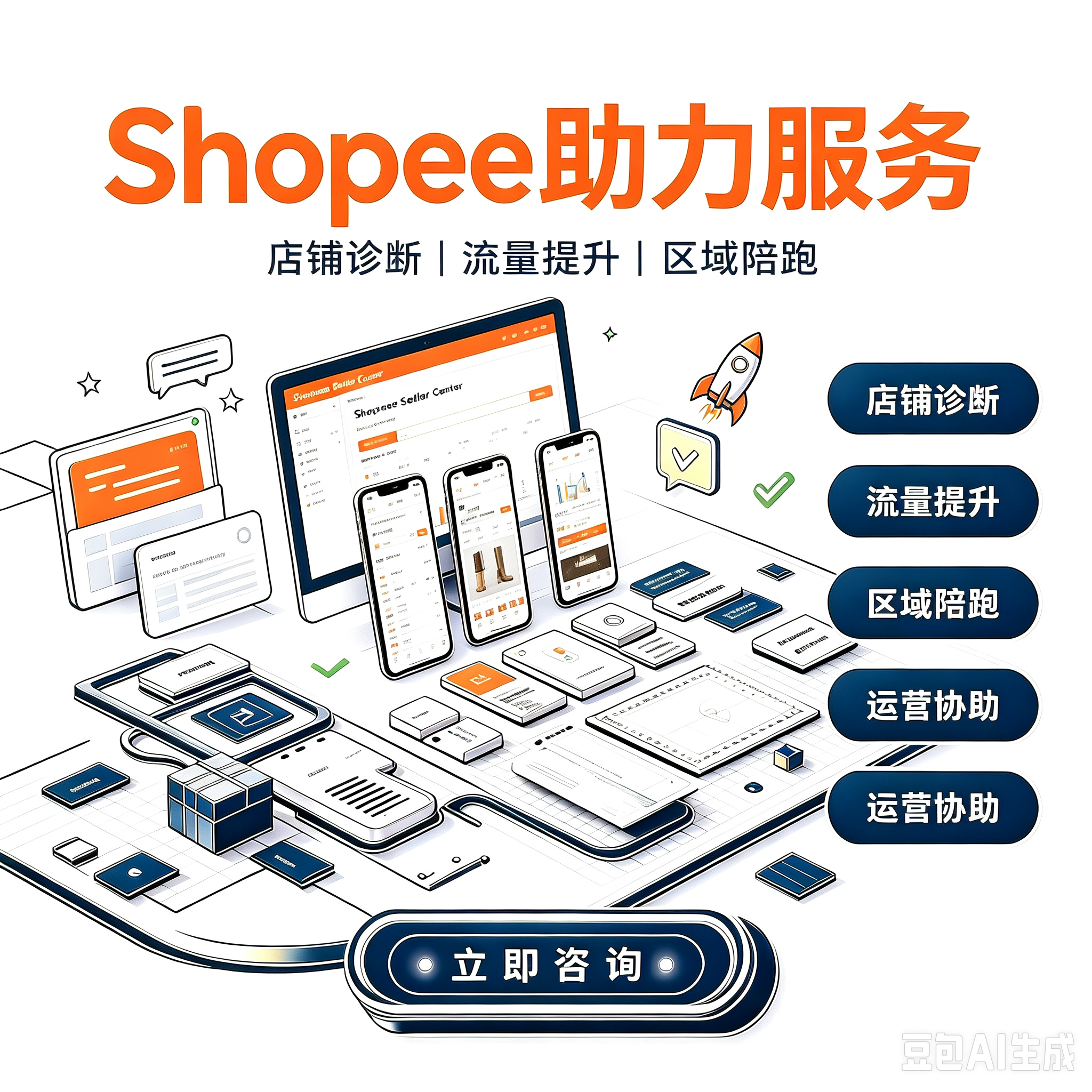 Shopee 虾皮店铺助力服务服务封面