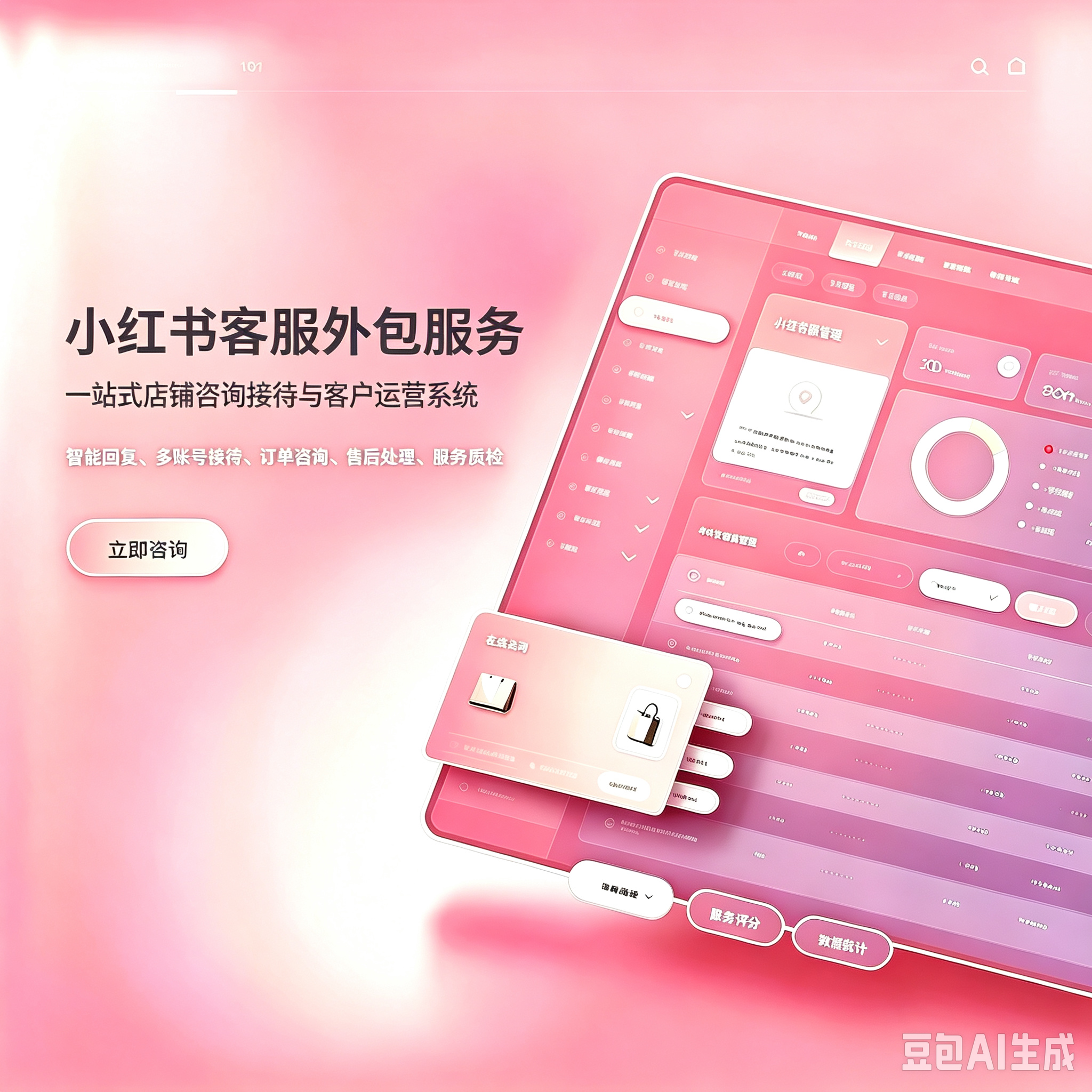 小红书客服外包|店铺私信评论接待 种草售前售后店铺托管服务服务封面